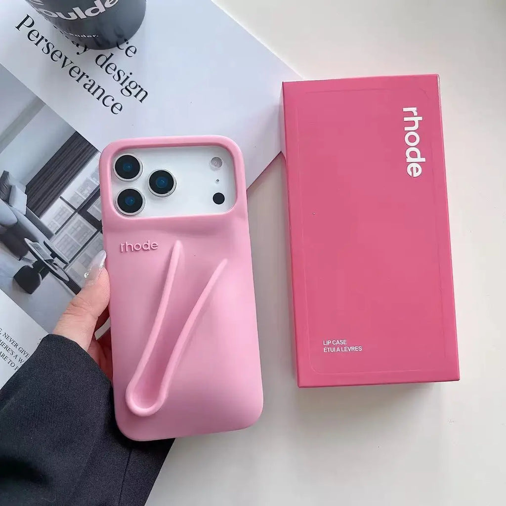 RHODEO riginal quality fashion phone case for iPhone17/16/15/14/13/12 Pro Max, girl phone case, box packaging (without lipstick)