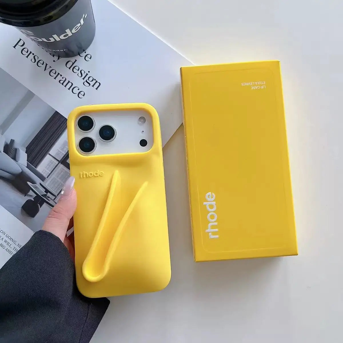 RHODEO riginal quality fashion phone case for iPhone17/16/15/14/13/12 Pro Max, girl phone case, box packaging (without lipstick)