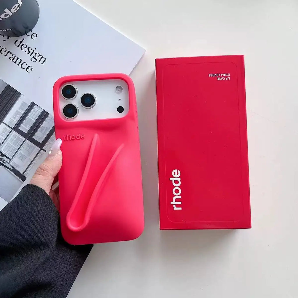 RHODEO riginal quality fashion phone case for iPhone17/16/15/14/13/12 Pro Max, girl phone case, box packaging (without lipstick)